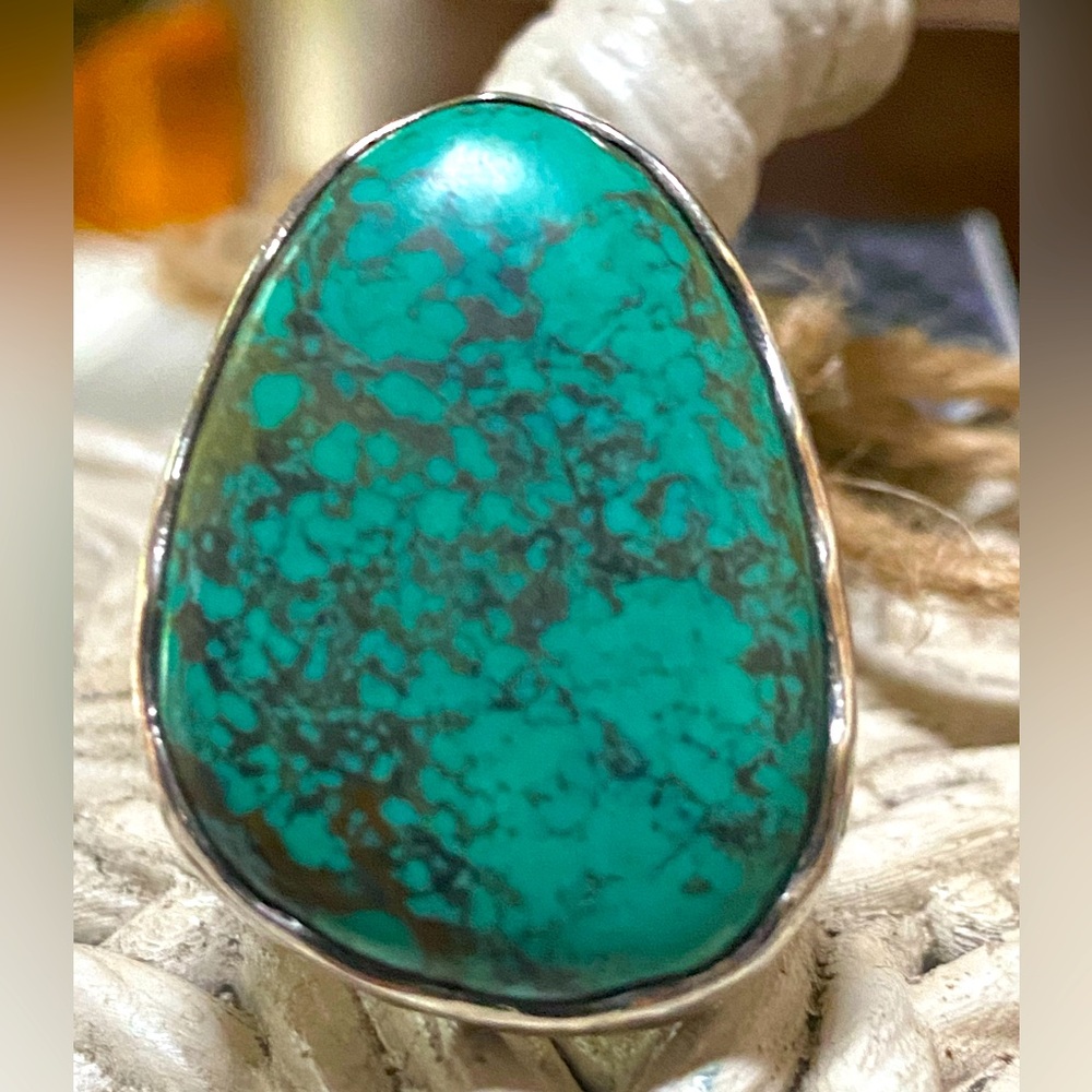 SILPADA R2017 TUMBLED TURQUOISE RING size 8